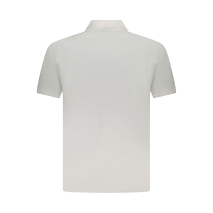 White Cotton Men Polo Shirt