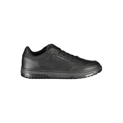 Black Leather Men Sneaker
