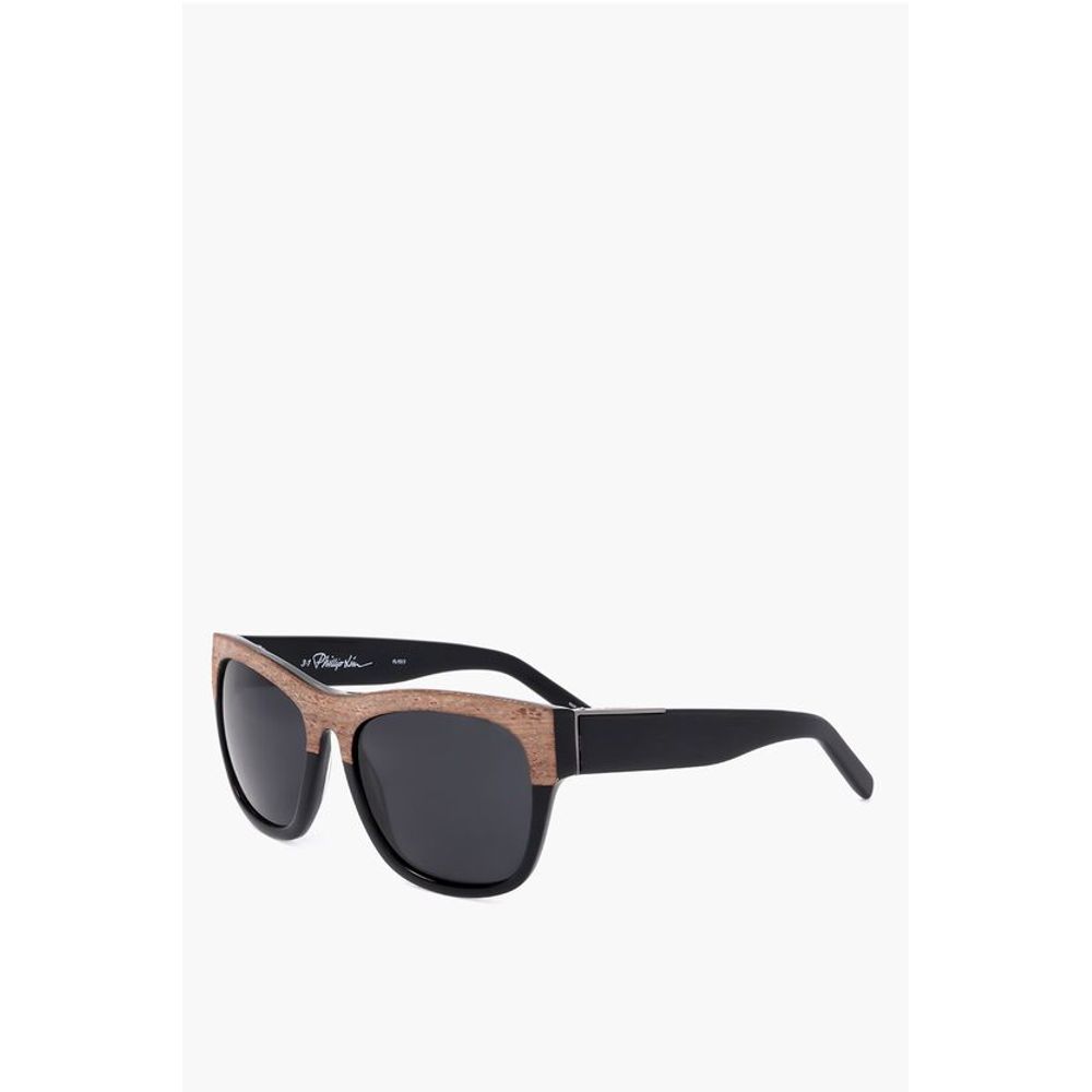 PHILLIP LIM Wayfarer Sunglasses with Wood Effect Detail