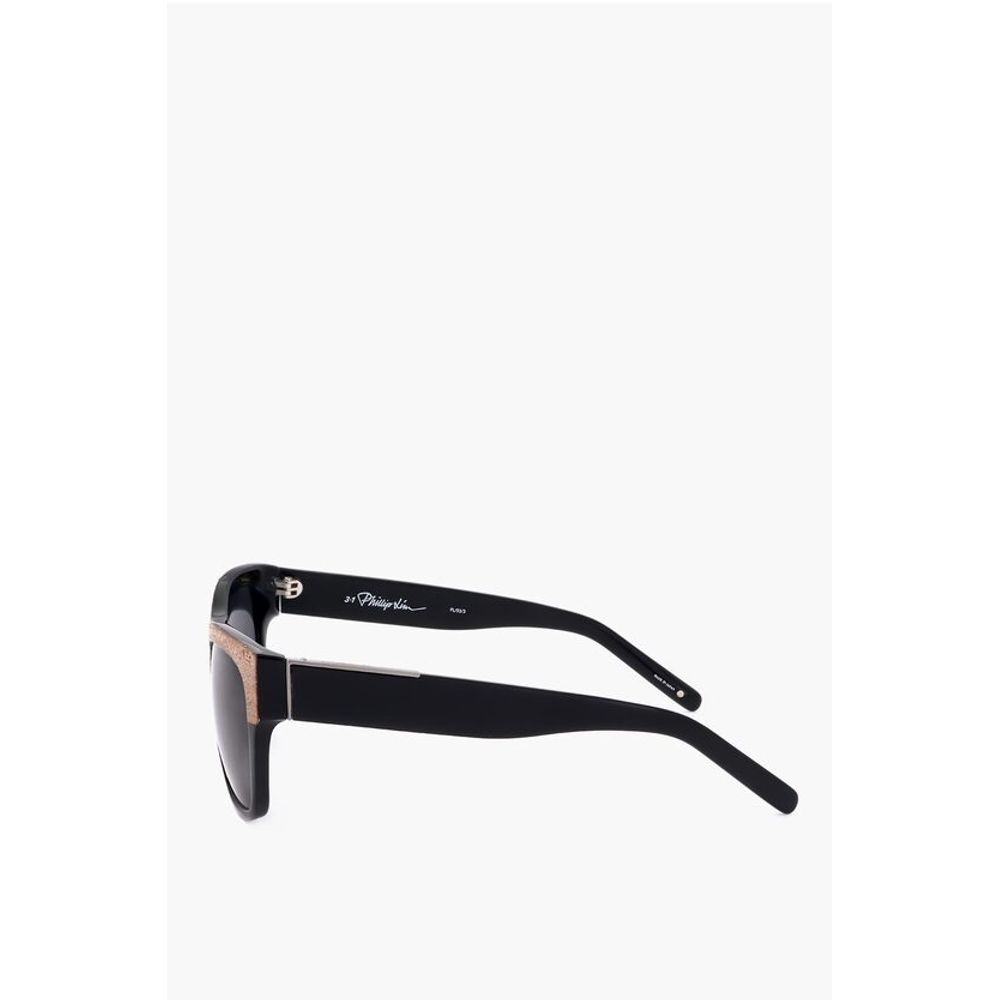 PHILLIP LIM Wayfarer Sunglasses with Wood Effect Detail