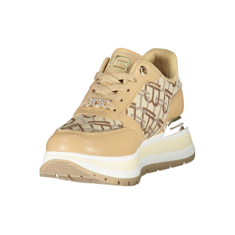 Beige Polyester Women Sneaker