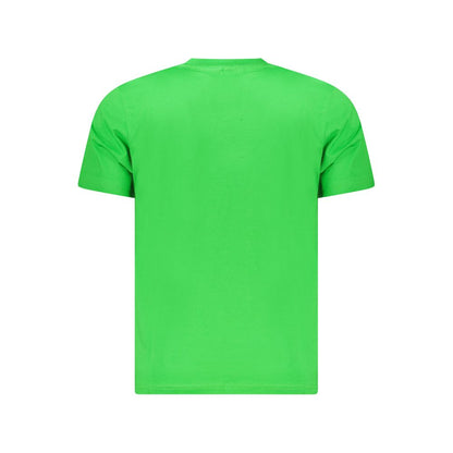 Green Cotton Men T-Shirt
