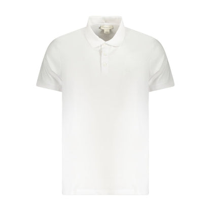 White Cotton Men Polo Shirt