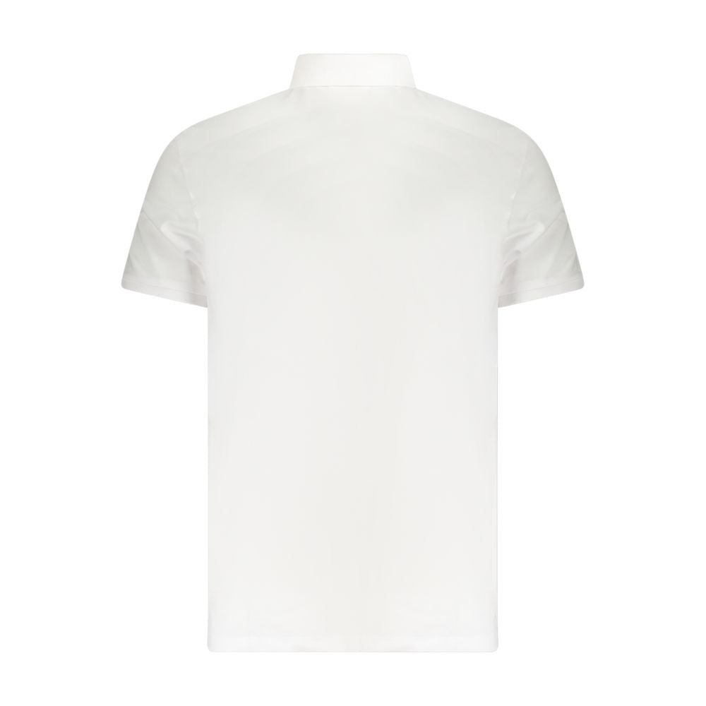 White Cotton Men Polo Shirt