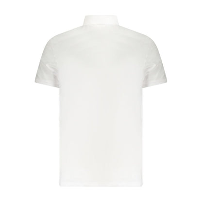 White Cotton Men Polo Shirt