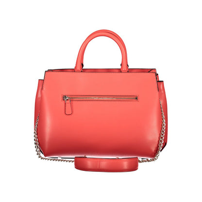 Red Polyethylene Women Handbag
