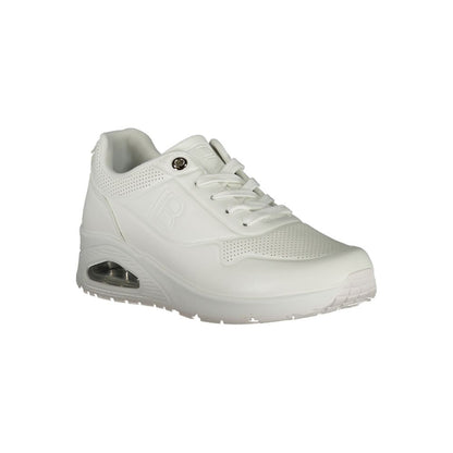 White Polyester Women Sneaker