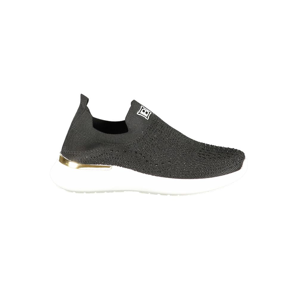 Black Polyester Women Sneaker