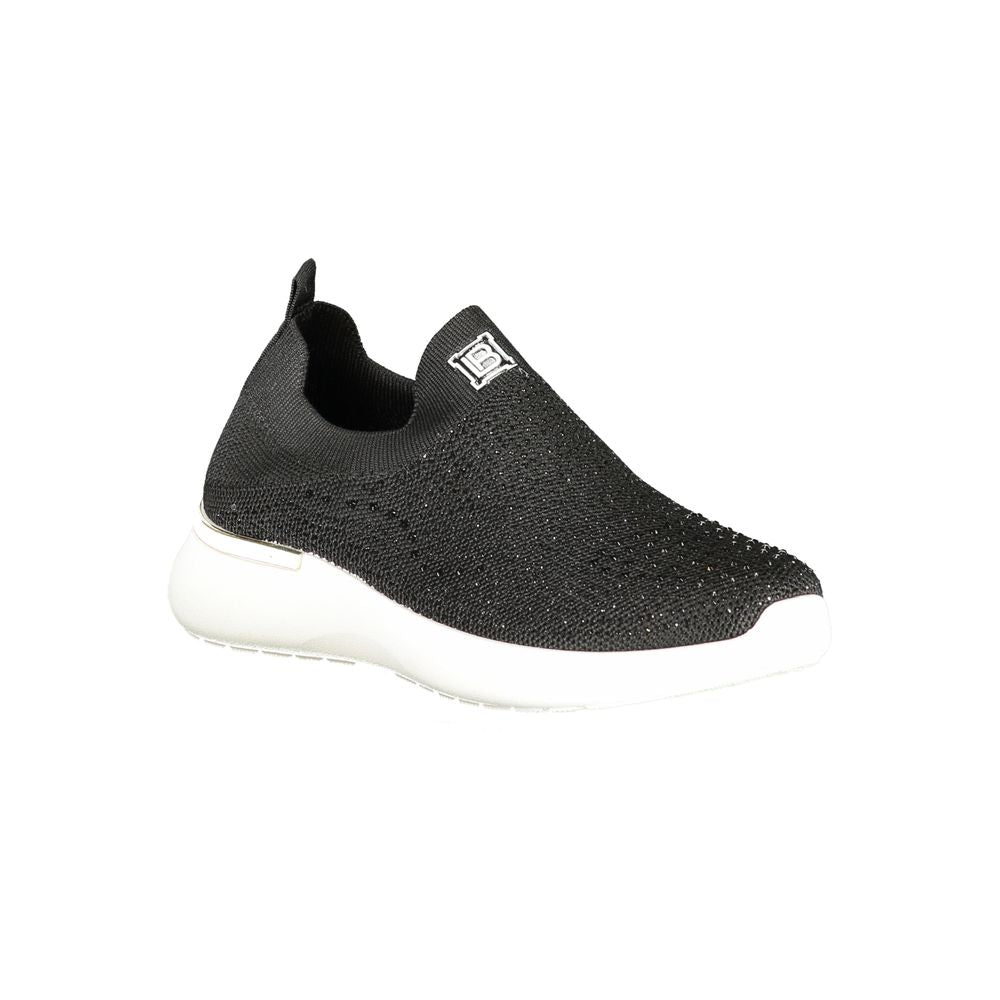 Black Polyester Women Sneaker