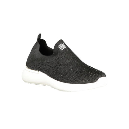 Black Polyester Women Sneaker
