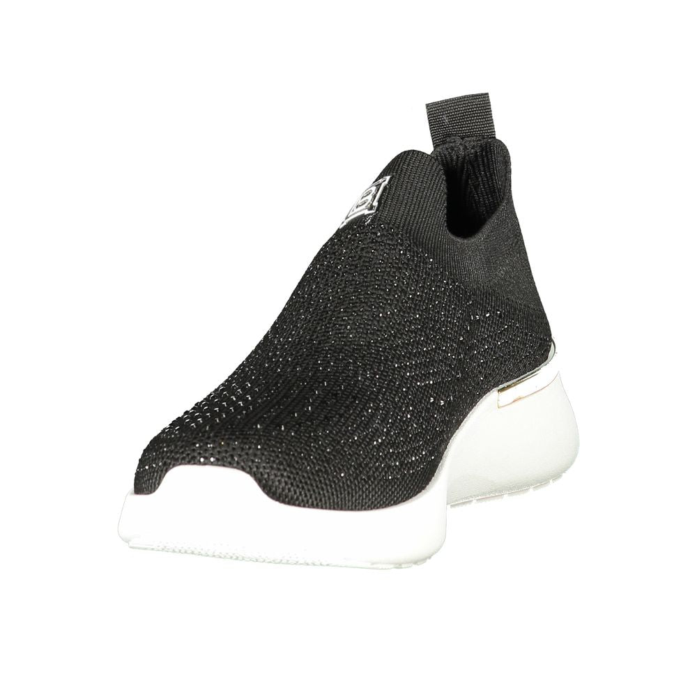 Black Polyester Women Sneaker