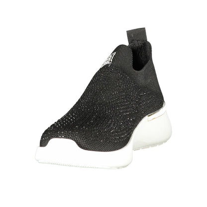 Black Polyester Women Sneaker