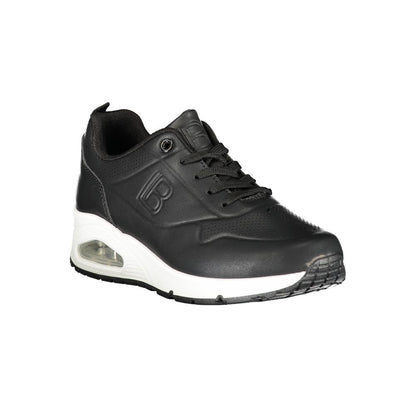 Black Polyester Women Sneaker