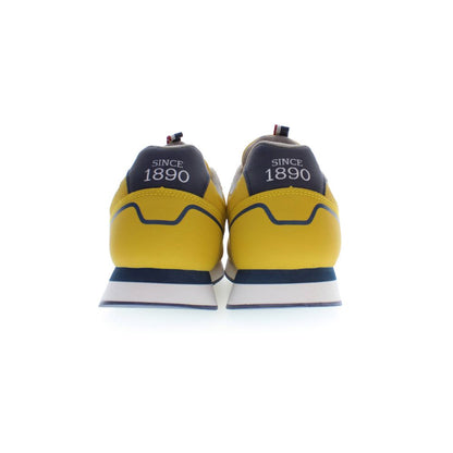 Yellow Polyester Men Sneaker