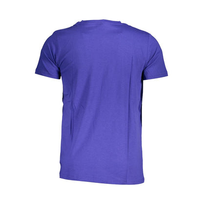 Blue Cotton Men T-Shirt