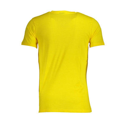 Yellow Cotton Men T-Shirt