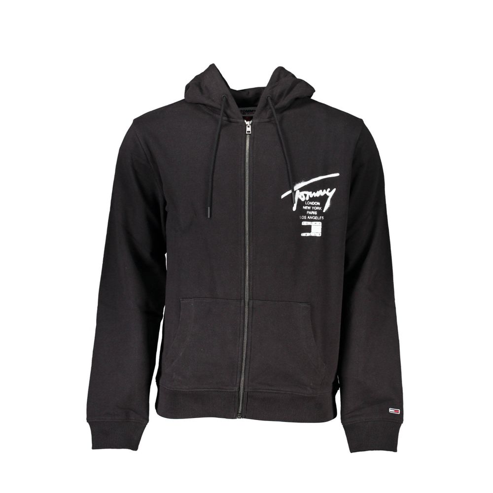 Black Cotton Men Sweater