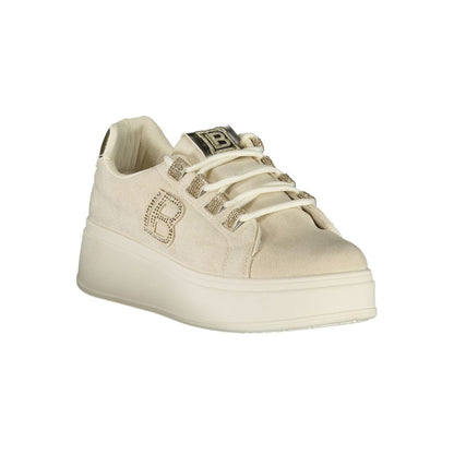 Beige Polyester Women Sneaker