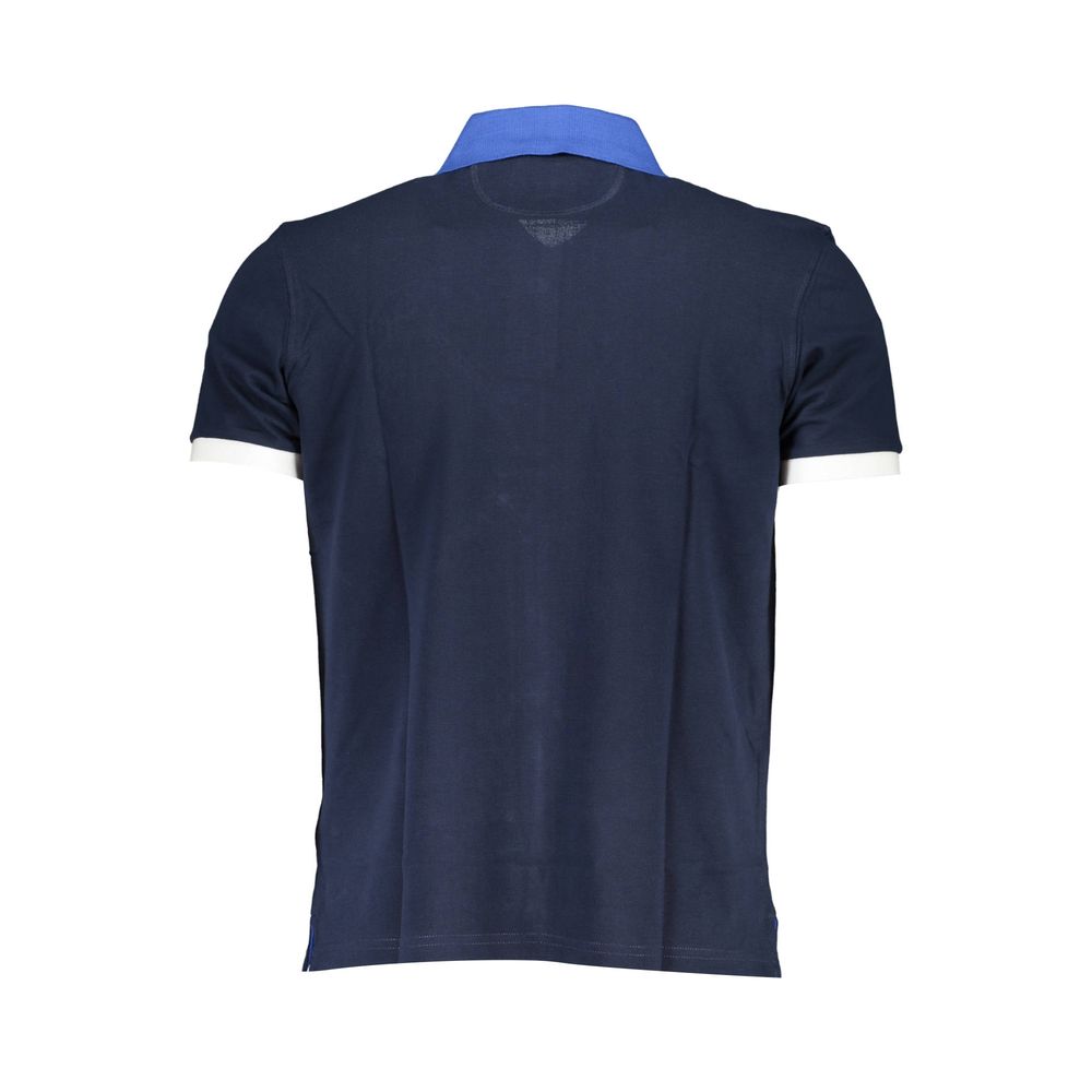 Blue Cotton Mens Polo Shirt
