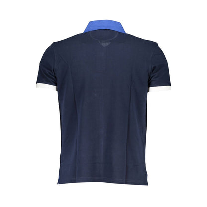 Blue Cotton Mens Polo Shirt
