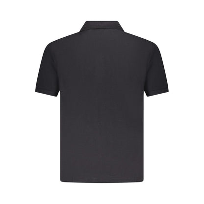 Black Cotton Men Polo Shirt