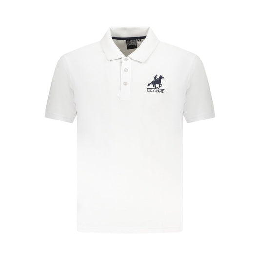 White Cotton Men Polo Shirt