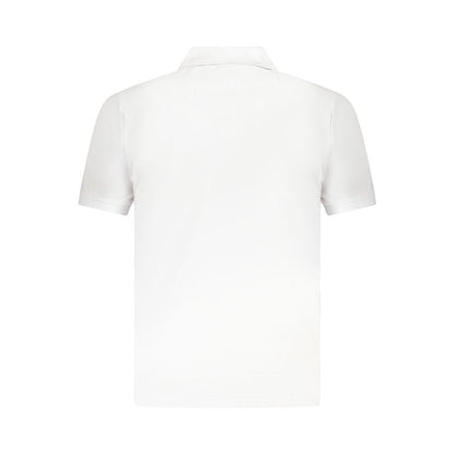 White Cotton Men Polo Shirt
