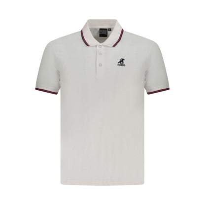 White Cotton Men Polo Shirt
