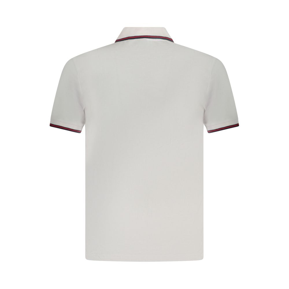 White Cotton Men Polo Shirt