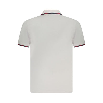 White Cotton Men Polo Shirt