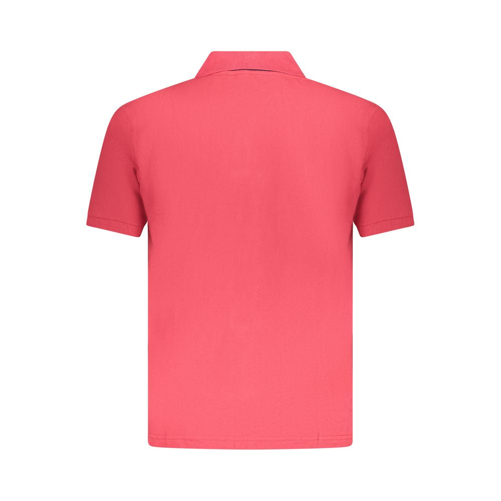 Red Cotton Men Polo Shirt