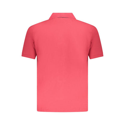 Red Cotton Men Polo Shirt