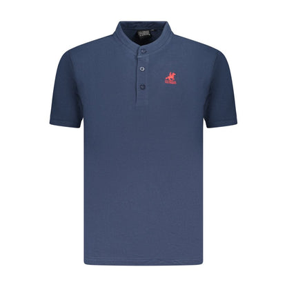 Blue Cotton Mens Polo Shirt