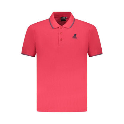 Red Cotton Men Polo Shirt