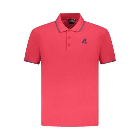 Red Cotton Men Polo Shirt