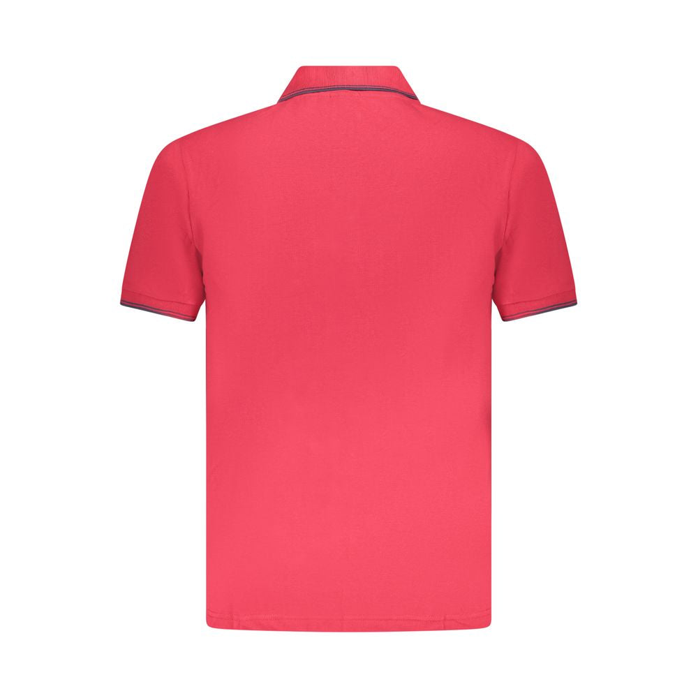 Red Cotton Men Polo Shirt