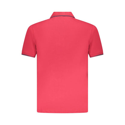Red Cotton Men Polo Shirt