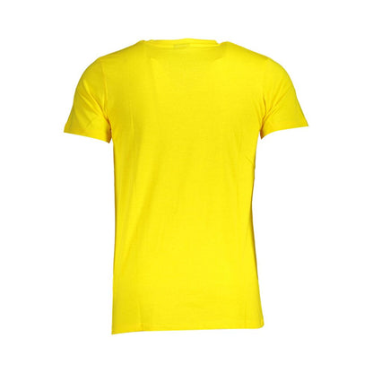 Yellow Cotton Men T-Shirt