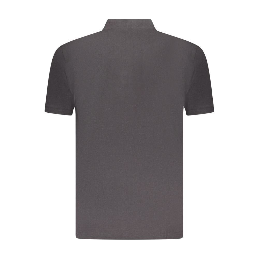 Black Cotton Men Polo Shirt