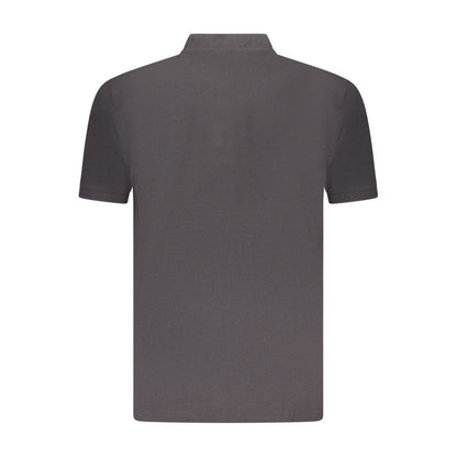 Black Cotton Men Polo Shirt