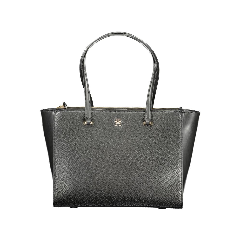 Black Polyethylene Women Handbag