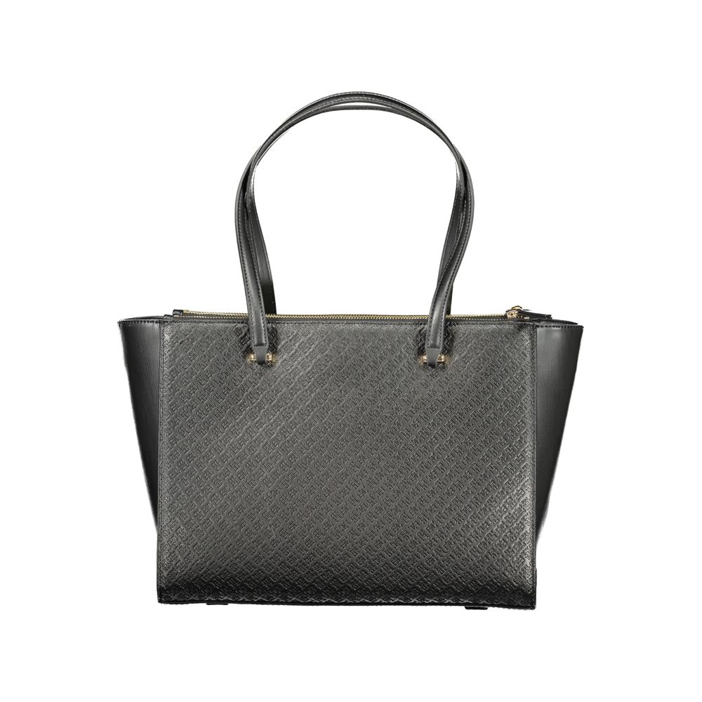 Black Polyethylene Women Handbag