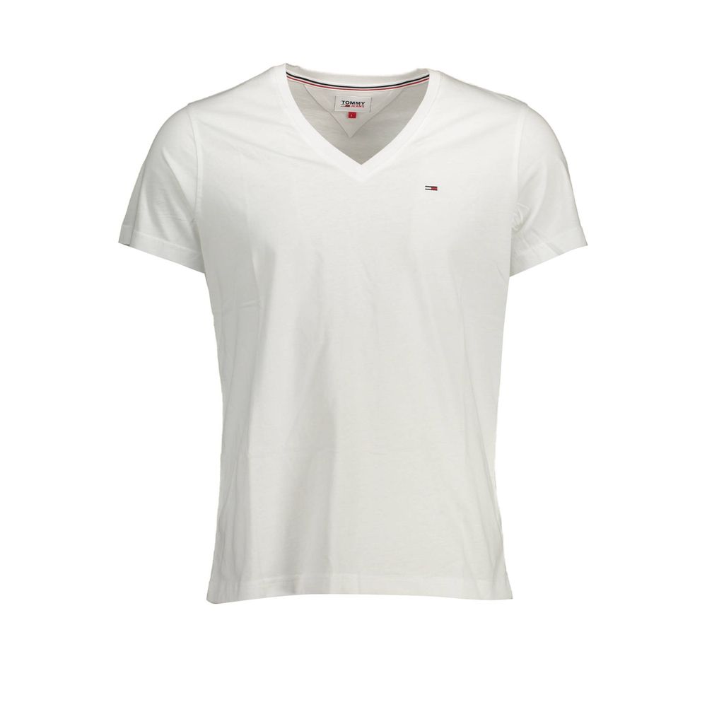 White Cotton Men T-Shirt