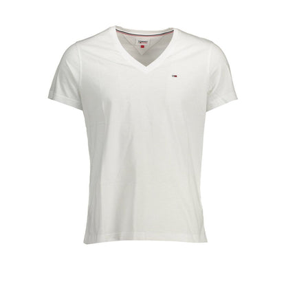 White Cotton Men T-Shirt