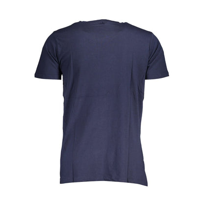 Blue Cotton Men T-Shirt