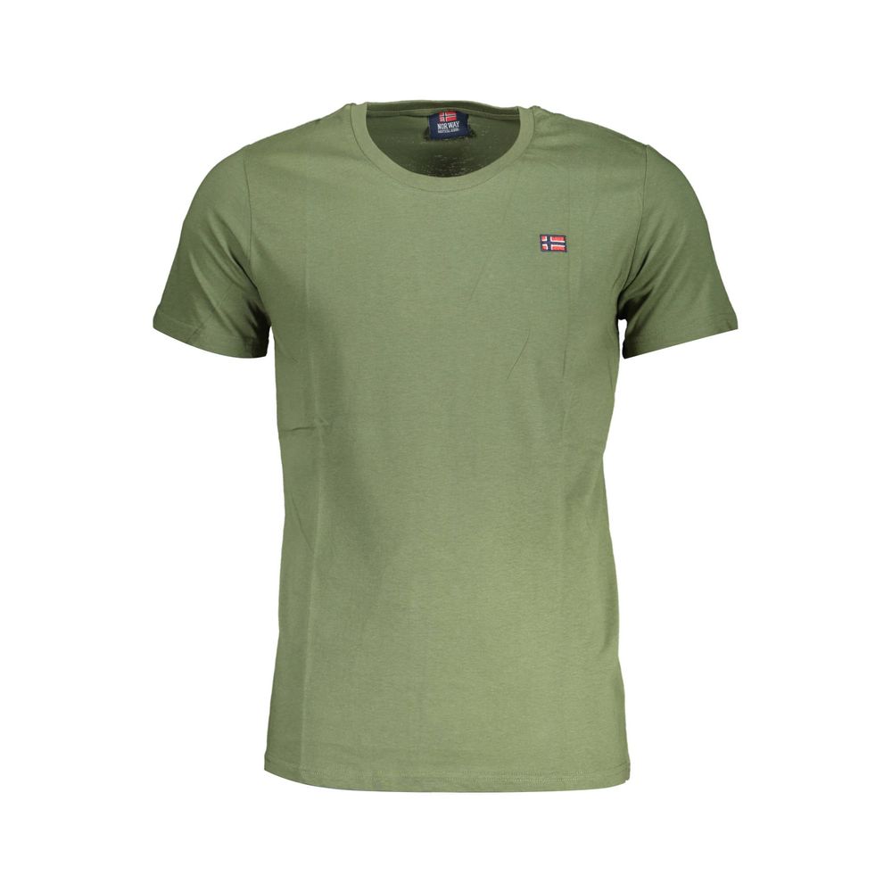 Green Cotton Men T-Shirt