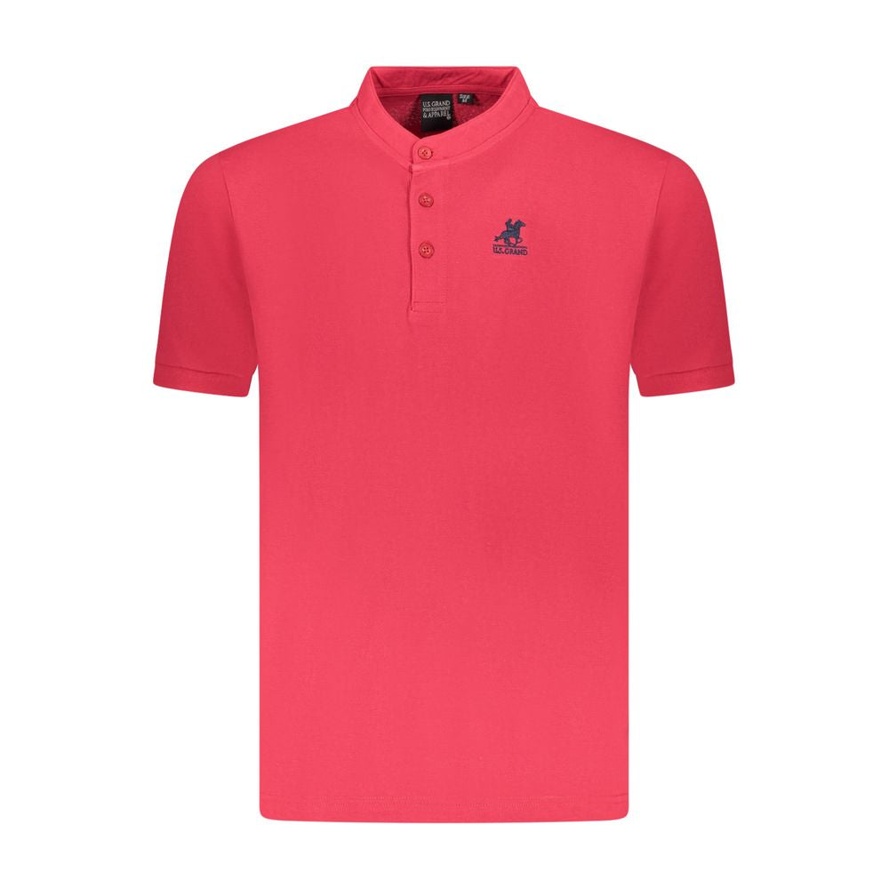 Red Cotton Men Polo Shirt