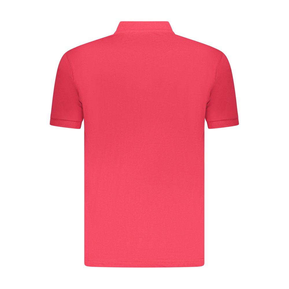 Red Cotton Men Polo Shirt
