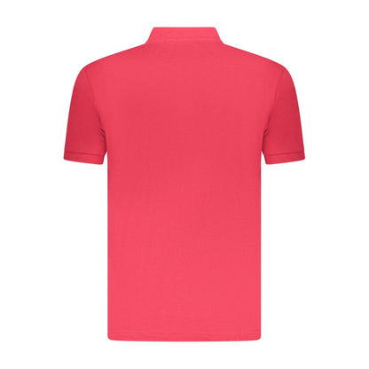 Red Cotton Men Polo Shirt