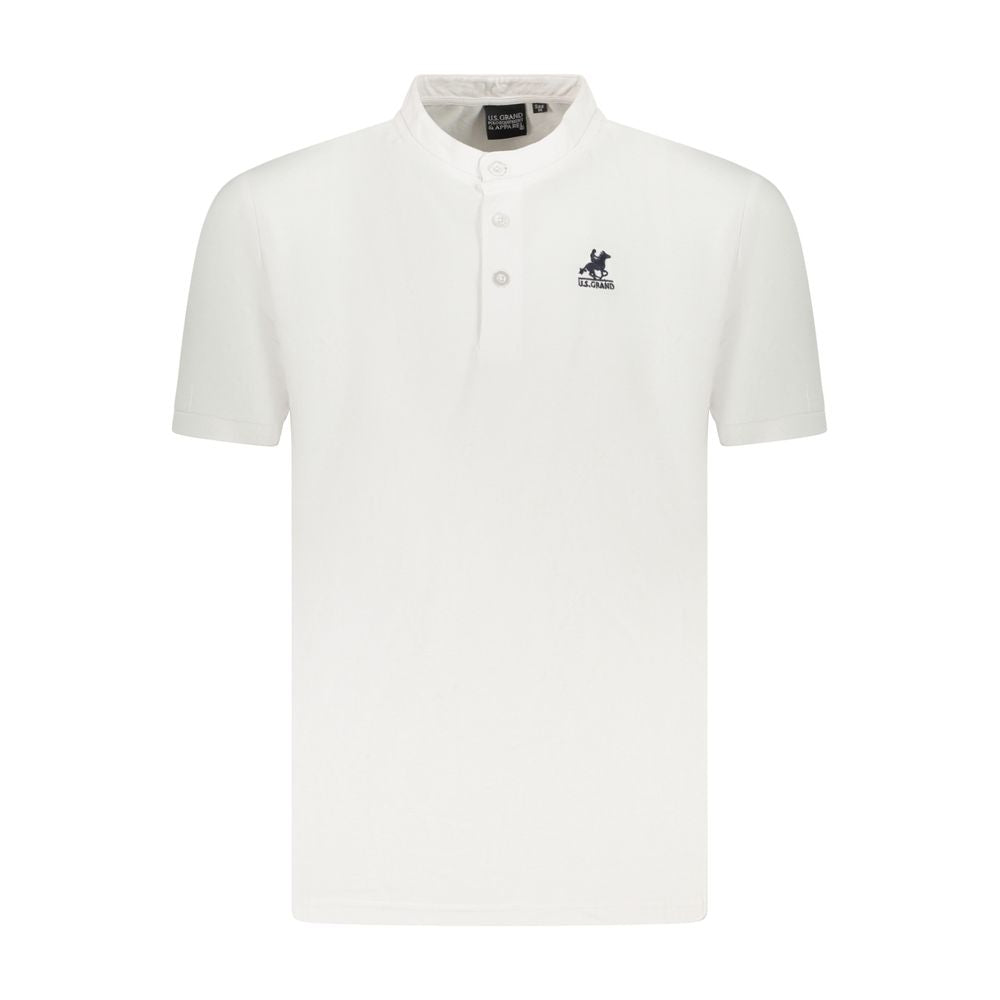 White Cotton Men Polo Shirt